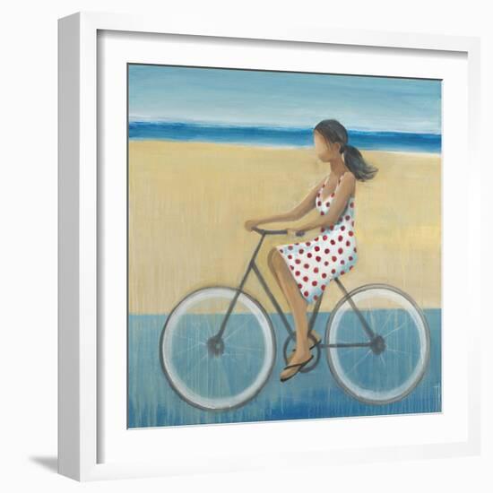 Bike Ride on the Boardwalk (Female)-Terri Burris-Framed Art Print