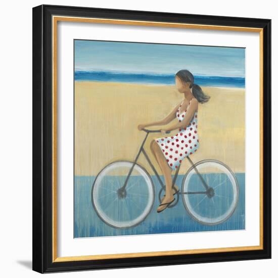 Bike Ride on the Boardwalk (Female)-Terri Burris-Framed Art Print