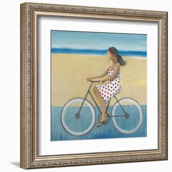 Bike Ride on the Boardwalk (Female)-Terri Burris-Framed Art Print