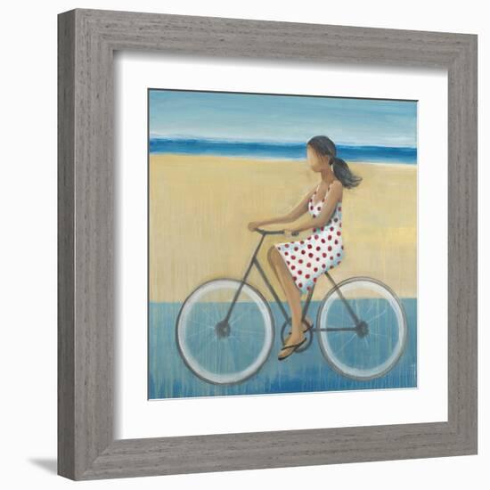 Bike Ride on the Boardwalk (Female)-Terri Burris-Framed Art Print