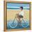 Bike Ride on the Boardwalk (Male)-Terri Burris-Framed Stretched Canvas