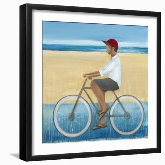 Bike Ride on the Boardwalk (Male)-Terri Burris-Framed Art Print