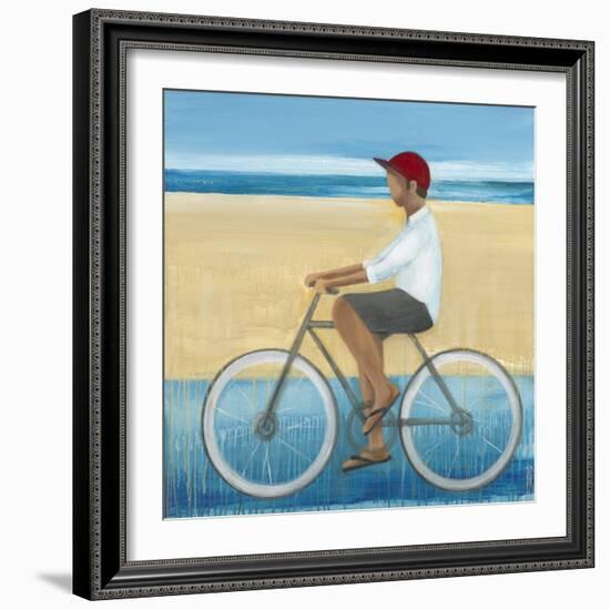 Bike Ride on the Boardwalk (Male)-Terri Burris-Framed Art Print