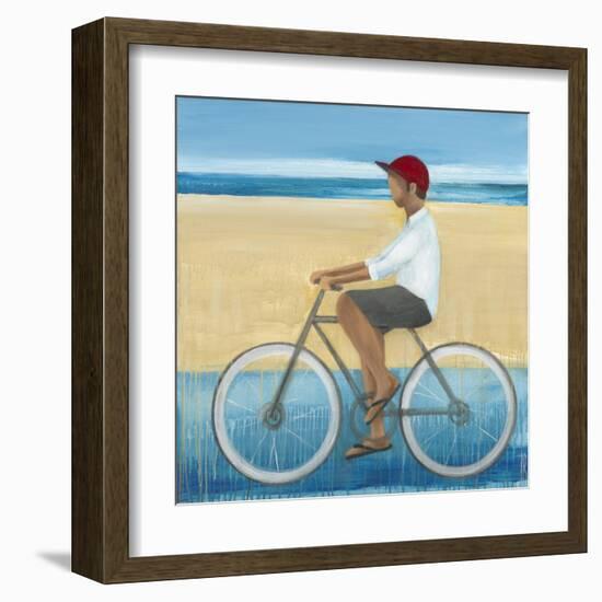 Bike Ride on the Boardwalk (Male)-Terri Burris-Framed Art Print