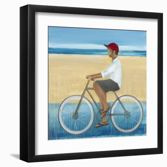 Bike Ride on the Boardwalk (Male)-Terri Burris-Framed Art Print