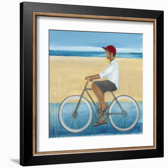 Bike Ride on the Boardwalk (Male)-Terri Burris-Framed Art Print