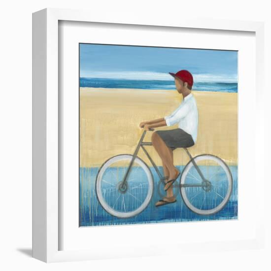 Bike Ride on the Boardwalk (Male)-Terri Burris-Framed Art Print