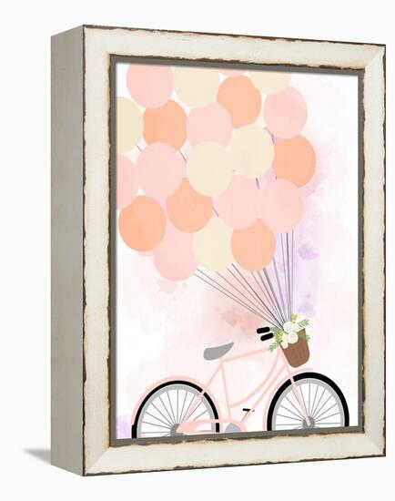 Bike Ride with Balloons-Anna Quach-Framed Stretched Canvas