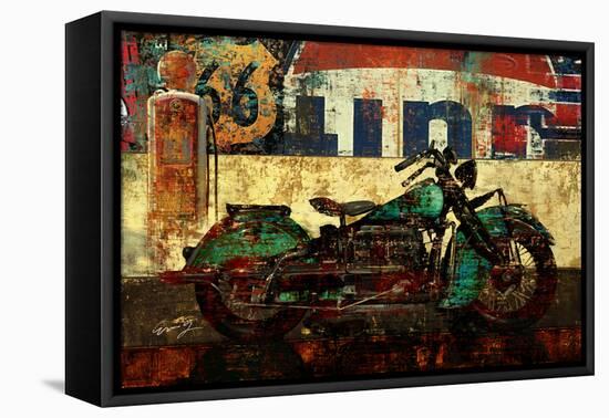 Bike Route 66 I-Eric Yang-Framed Stretched Canvas