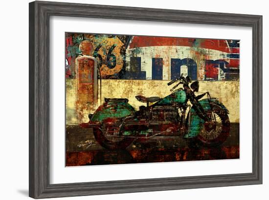 Bike Route 66 I-Eric Yang-Framed Art Print