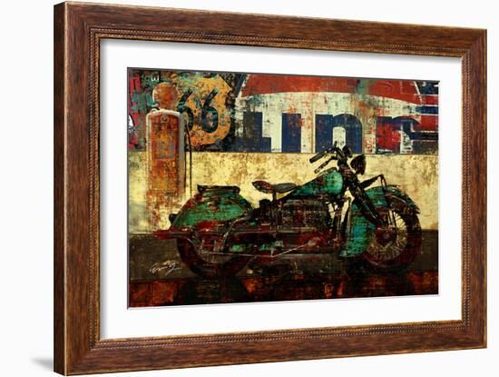 Bike Route 66 I-Eric Yang-Framed Art Print