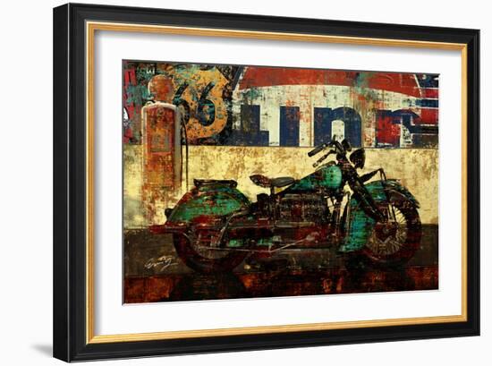 Bike Route 66 I-Eric Yang-Framed Art Print