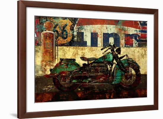 Bike Route 66 I-Eric Yang-Framed Art Print