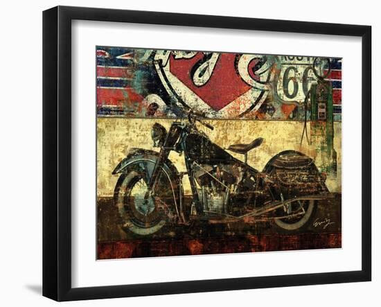 Bike Route 66 II-Eric Yang-Framed Art Print