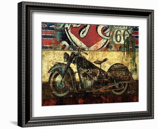 Bike Route 66 II-Eric Yang-Framed Art Print