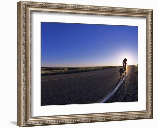 Bike Touring the Lewis and Clark Route, Bismarck, North Dakota-Chuck Haney-Framed Photographic Print