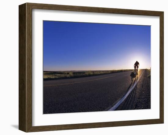 Bike Touring the Lewis and Clark Route, Bismarck, North Dakota-Chuck Haney-Framed Photographic Print