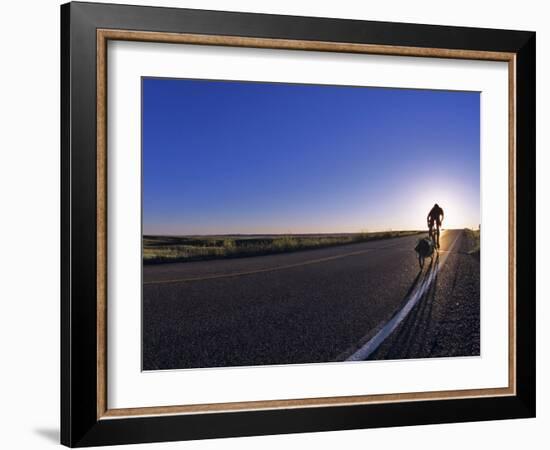 Bike Touring the Lewis and Clark Route, Bismarck, North Dakota-Chuck Haney-Framed Photographic Print
