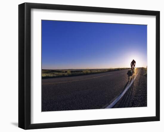 Bike Touring the Lewis and Clark Route, Bismarck, North Dakota-Chuck Haney-Framed Photographic Print