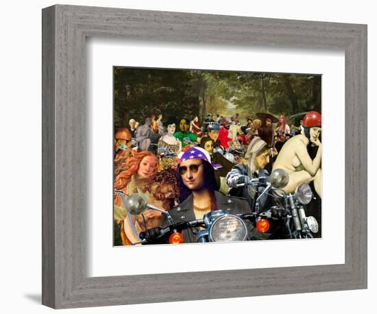 Bikers sur l’herbe-Barry Kite-Framed Premium Giclee Print