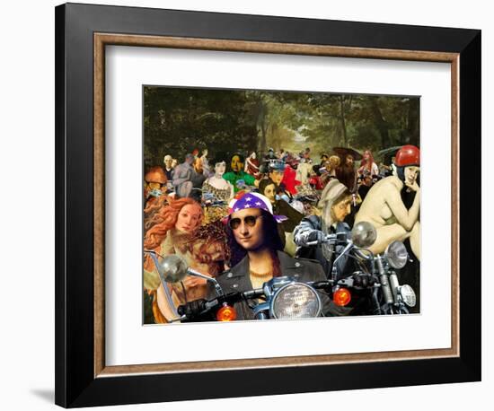 Bikers sur l’herbe-Barry Kite-Framed Premium Giclee Print