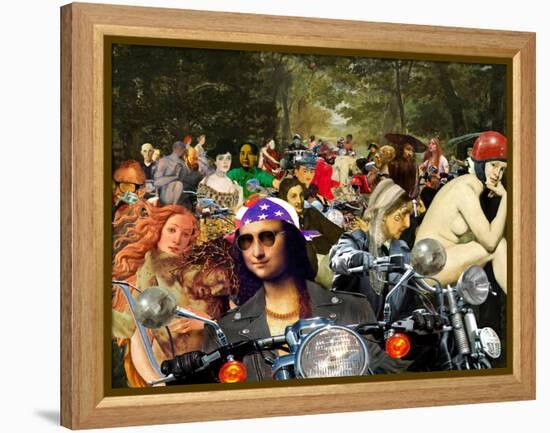 Bikers sur l’herbe-Barry Kite-Framed Stretched Canvas