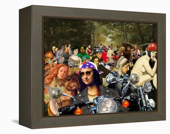 Bikers sur l’herbe-Barry Kite-Framed Stretched Canvas