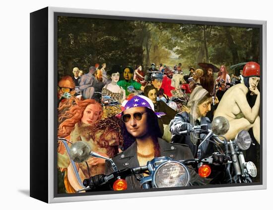 Bikers sur l’herbe-Barry Kite-Framed Stretched Canvas