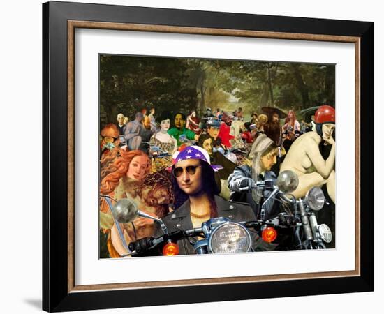 Bikers sur l’herbe-Barry Kite-Framed Art Print