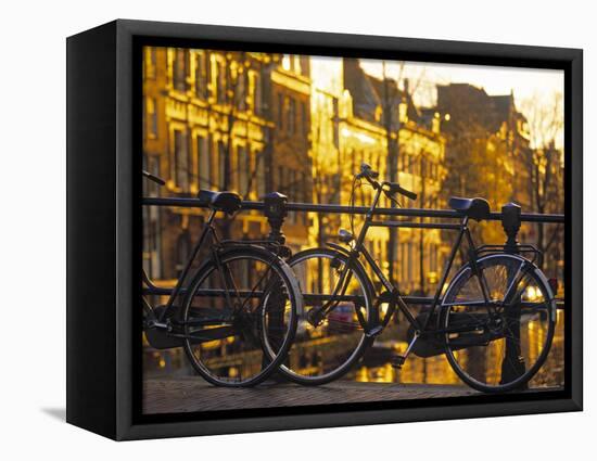 Bikes, Amsterdam, Holland-Peter Adams-Framed Premier Image Canvas