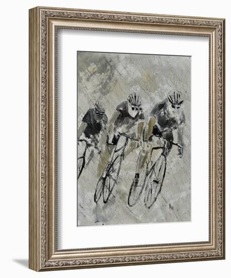 Bikes In The Rain-Pol Ledent-Framed Premium Giclee Print