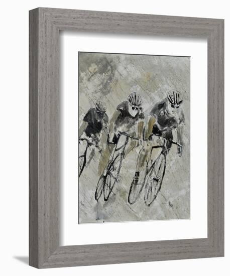 Bikes In The Rain-Pol Ledent-Framed Premium Giclee Print