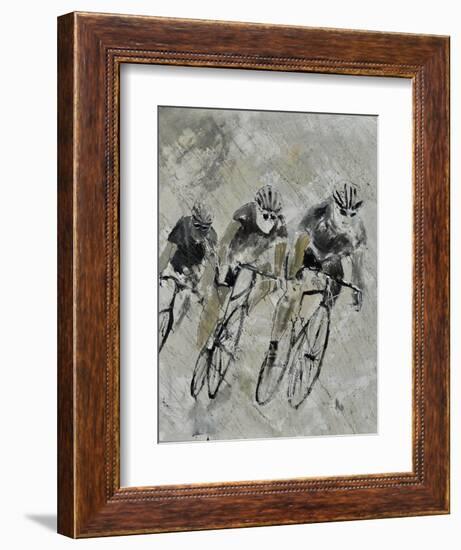 Bikes In The Rain-Pol Ledent-Framed Premium Giclee Print