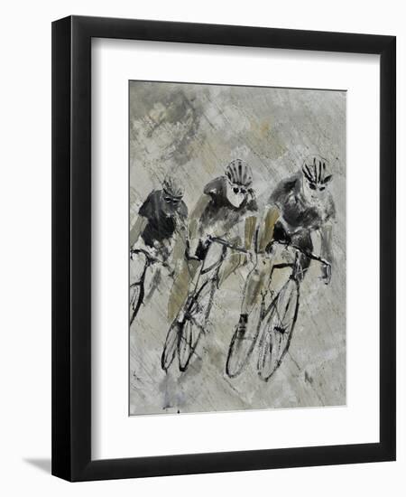 Bikes In The Rain-Pol Ledent-Framed Premium Giclee Print