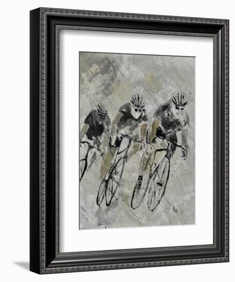 Bikes In The Rain-Pol Ledent-Framed Premium Giclee Print