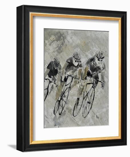 Bikes In The Rain-Pol Ledent-Framed Premium Giclee Print