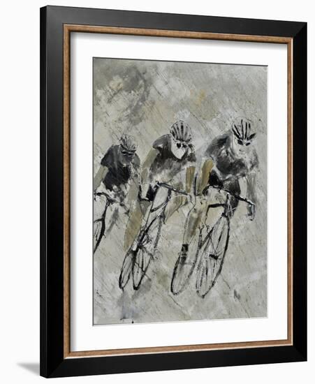 Bikes In The Rain-Pol Ledent-Framed Art Print