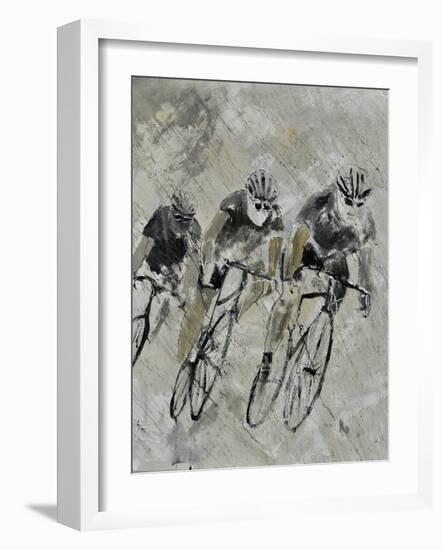 Bikes In The Rain-Pol Ledent-Framed Art Print