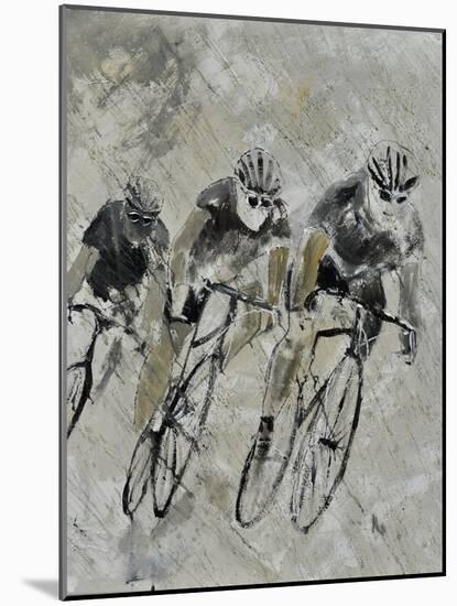 Bikes In The Rain-Pol Ledent-Mounted Art Print