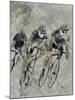 Bikes In The Rain-Pol Ledent-Mounted Premium Giclee Print