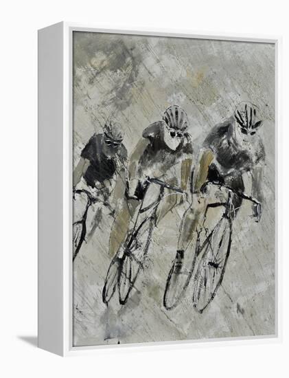 Bikes In The Rain-Pol Ledent-Framed Stretched Canvas