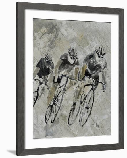 Bikes In The Rain-Pol Ledent-Framed Premium Giclee Print
