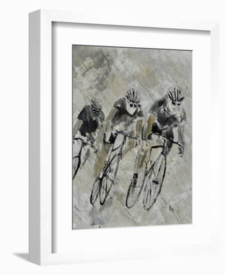 Bikes In The Rain-Pol Ledent-Framed Art Print