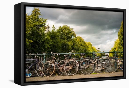 Bikes on Bridge I-Erin Berzel-Framed Premier Image Canvas