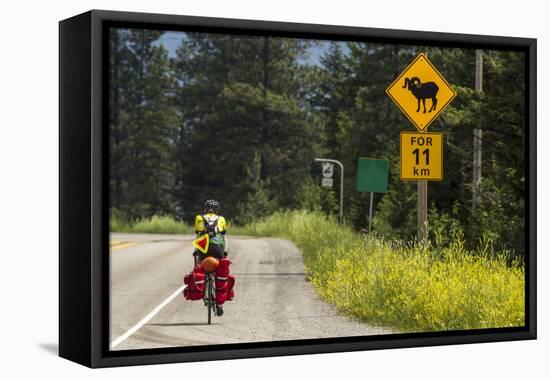 Biking, Adventure Cycling Glacier Waterton Tour, Fernie, British Columbia-Chuck Haney-Framed Premier Image Canvas