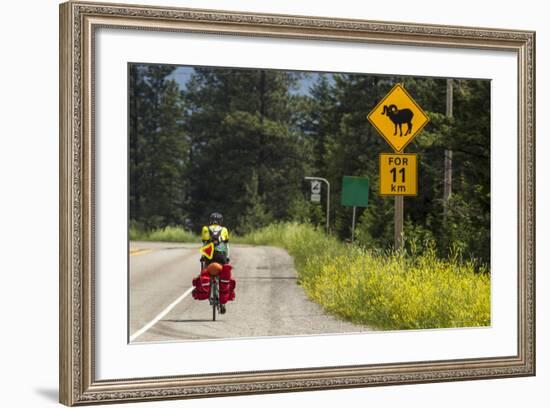 Biking, Adventure Cycling Glacier Waterton Tour, Fernie, British Columbia-Chuck Haney-Framed Photographic Print