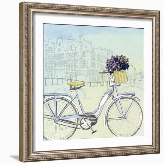 Biking Through Amsterdam-Naomi McCavitt-Framed Art Print