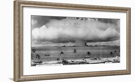 Bikini Atoll - Operation Crossroads Baker Detonation - July 25, 1946: DBCR-T1-318-Exp #2 AF434-6-U^S^ Navy-Framed Art Print