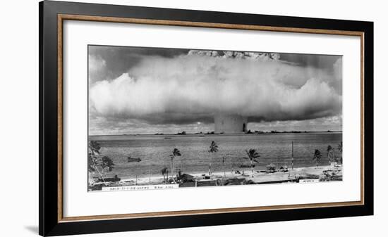 Bikini Atoll - Operation Crossroads Baker Detonation - July 25, 1946: DBCR-T1-318-Exp #2 AF434-6-U^S^ Navy-Framed Art Print