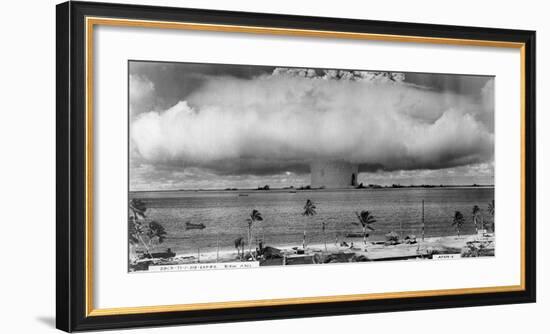 Bikini Atoll - Operation Crossroads Baker Detonation - July 25, 1946: DBCR-T1-318-Exp #2 AF434-6-U^S^ Navy-Framed Art Print